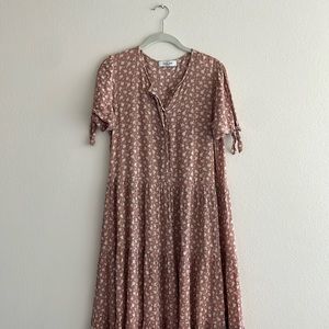 Laredo Tiered Maxi Dress in Dusty Rose